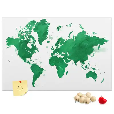 Nástenka do detskej izby Zelená mapa sveta