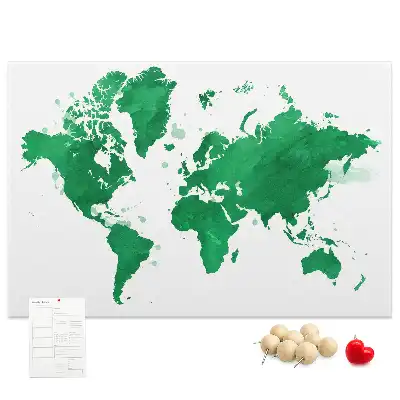 Nástenka do detskej izby Zelená mapa sveta
