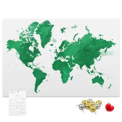 Nástenka do detskej izby Zelená mapa sveta