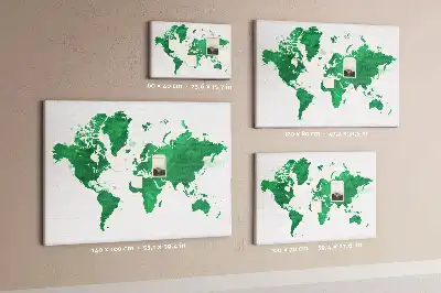 Nástenka do detskej izby Zelená mapa sveta