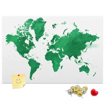 Nástenka do detskej izby Zelená mapa sveta