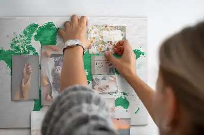 Nástenka do detskej izby Zelená mapa sveta