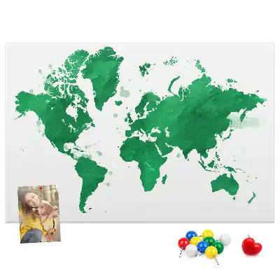 Nástenka do detskej izby Zelená mapa sveta