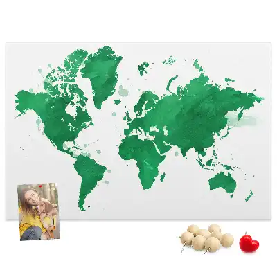 Nástenka do detskej izby Zelená mapa sveta