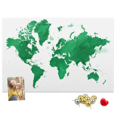 Nástenka do detskej izby Zelená mapa sveta