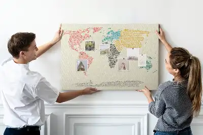 Nástenná mapa sveta z písmen do detskej izby