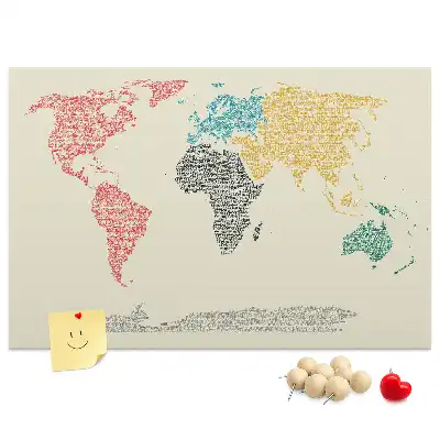 Nástenná mapa sveta z písmen do detskej izby
