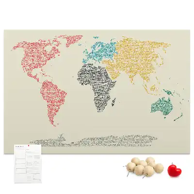 Nástenná mapa sveta z písmen do detskej izby