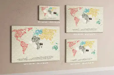 Nástenná mapa sveta z písmen do detskej izby