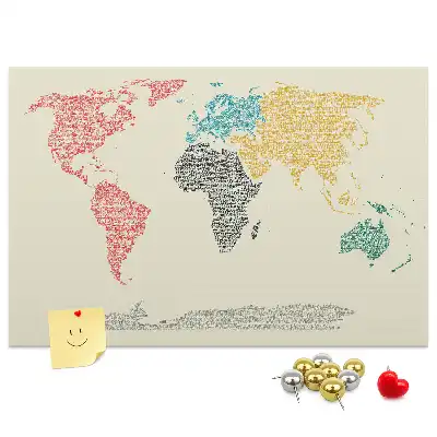 Nástenná mapa sveta z písmen do detskej izby