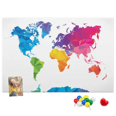 Nástenka do detskej izby Abstraktná mapa sveta