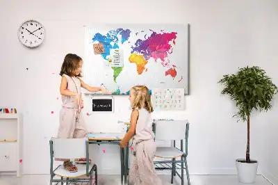 Nástenka do detskej izby Abstraktná mapa sveta