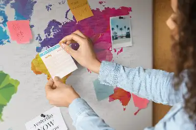 Nástenka do detskej izby Abstraktná mapa sveta
