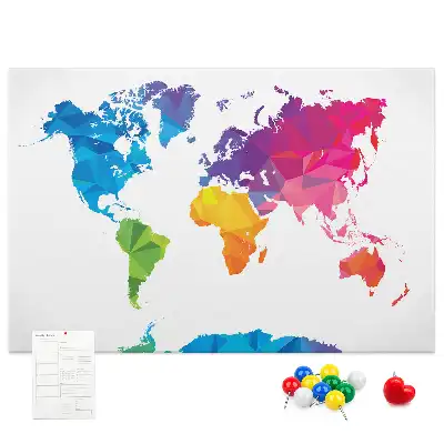 Nástenka do detskej izby Abstraktná mapa sveta