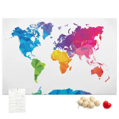 Nástenka do detskej izby Abstraktná mapa sveta