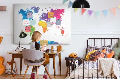 Nástenka do detskej izby Abstraktná mapa sveta