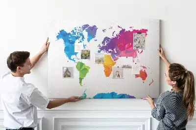 Nástenka do detskej izby Abstraktná mapa sveta