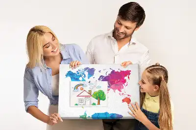 Nástenka do detskej izby Abstraktná mapa sveta