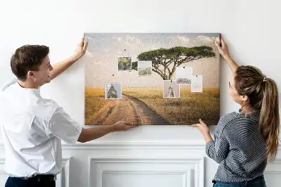 Nástenka do detskej izby s motívom africkej krajiny