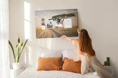 Nástenka do detskej izby s motívom africkej krajiny