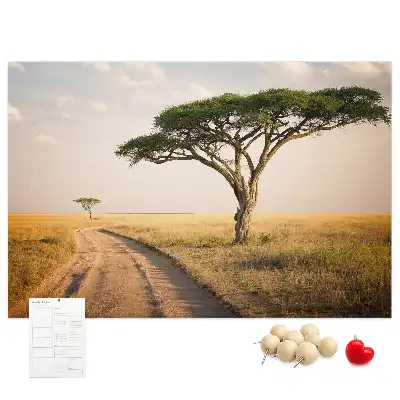 Nástenka do detskej izby s motívom africkej krajiny