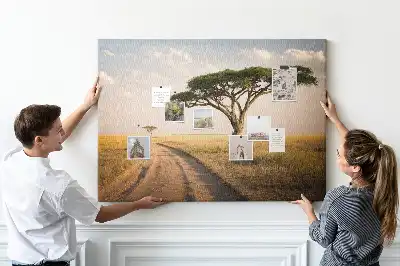 Nástenka do detskej izby s motívom africkej krajiny