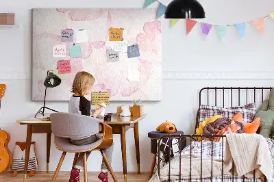 Korková nástenka Akvarelové okvetné lístky