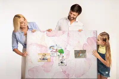 Korková nástenka Akvarelové okvetné lístky