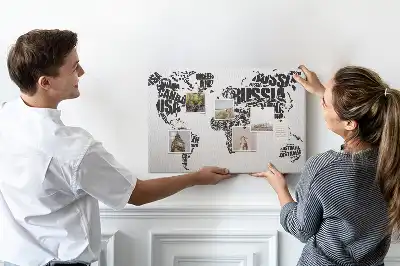 Nástenná detská nástenka s typografickou mapou kontinentov