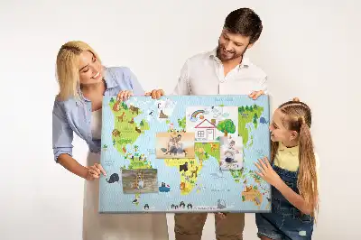 Korková nástenka s atlasom zvierat pre deti
