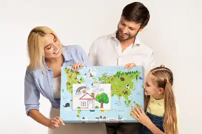 Korková nástenka s atlasom zvierat pre deti