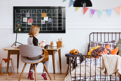 Magnetická popisovateľná tabuľa Plán vyučovacej hodiny