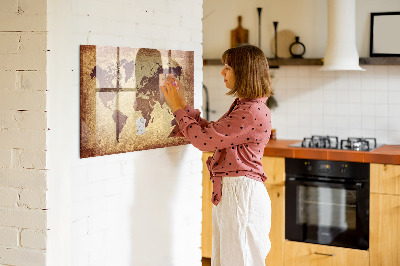 Magnetická kresliaca tabuľa Stará mapa sveta