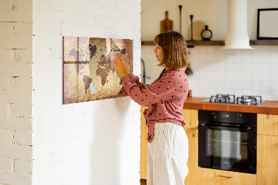 Magnetická kresliaca tabuľa Stará mapa sveta