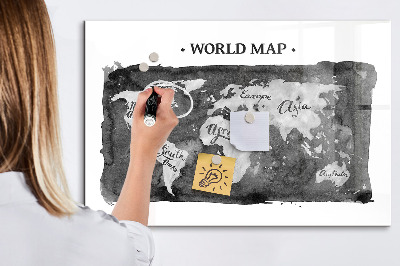 Kresliaca magnetická tabuľa Retro mapa sveta