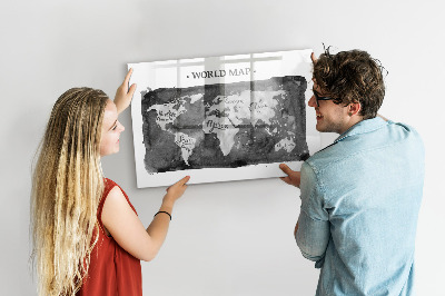 Kresliaca magnetická tabuľa Retro mapa sveta