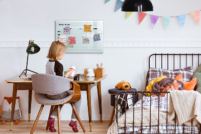 Magnetická tabuľa na kreslenie Pastelové jedálne lístky