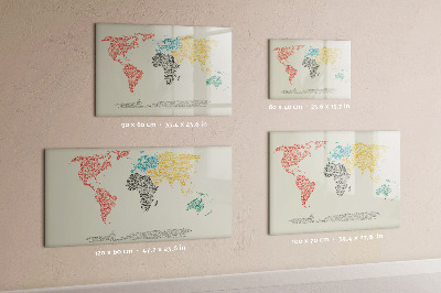 Kresliaca magnetická tabuľa Písmenková mapa sveta