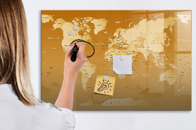 Magnetická popisovateľná tabuľa Mapa sveta