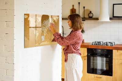 Magnetická popisovateľná tabuľa Mapa sveta