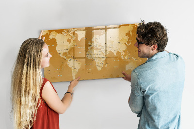 Magnetická popisovateľná tabuľa Mapa sveta