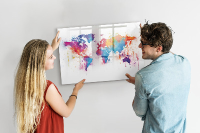 Magnetická kresliaca tabuľa Mapa sveta