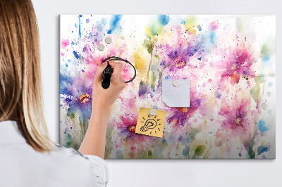 Magnetická kresliaca tabuľa Maľované kvety