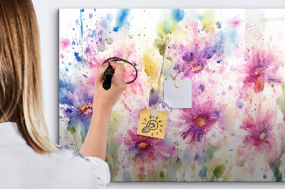 Magnetická kresliaca tabuľa Maľované kvety