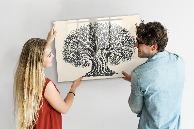 Kresliaca magnetická tabuľa Veľký strom príroda