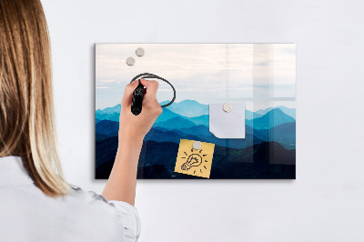 Magnetická popisovateľná tabuľa Akvarel hory