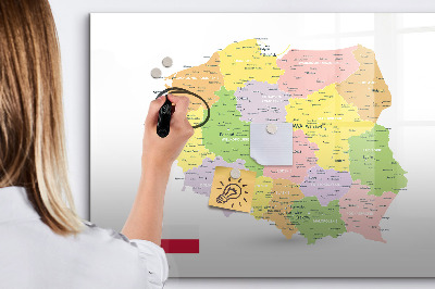 Kresliaca magnetická tabuľa Mapa Poľska