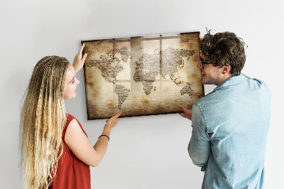 Magnetická kresliaca tabuľa Stará mapa sveta