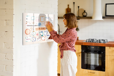 Magnetická popisovateľná tabuľa Farebná tabuľa vízií