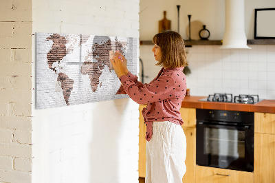 Kresliaca magnetická tabuľa Tehličková mapa sveta